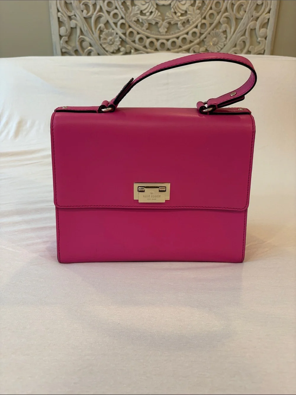 kate spade Fuchsia Top-Handle Satchel with Gold-Tone Hardware